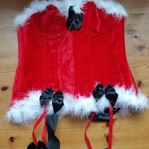 Santa lingerie Christmas corset s